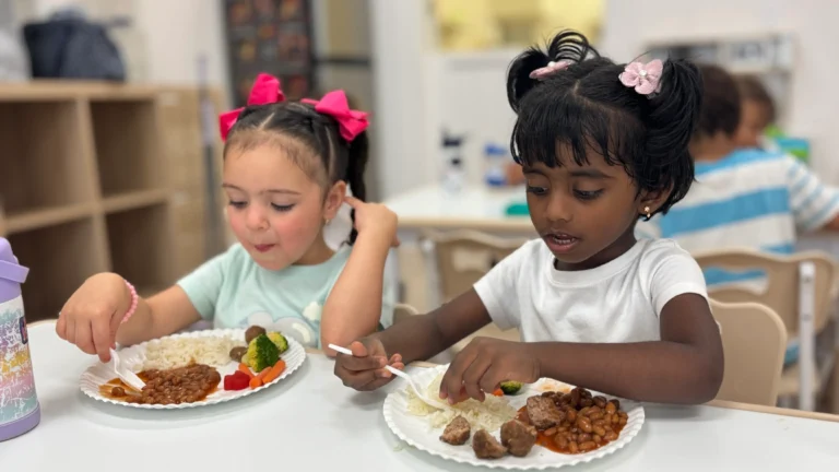 Kids enjoying nutritious meal at MiniArt